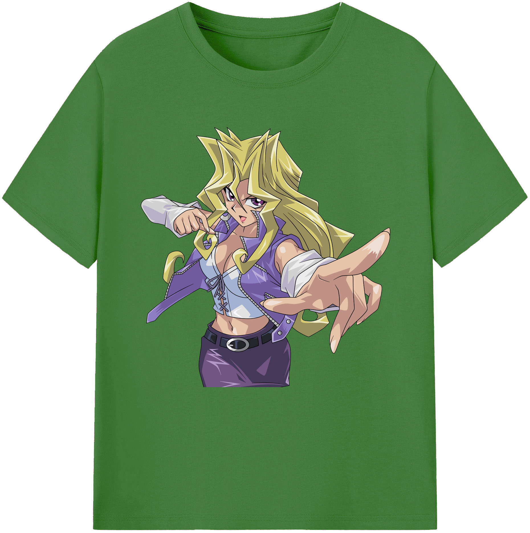 （画像用） 遊☆戯☆王 Yu-Gi-Oh! レディースカジュアルプリントTシャツ（綿100％）
